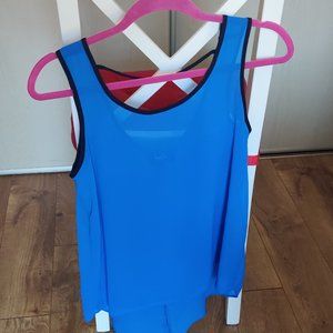 Blue blouse with bow in the back